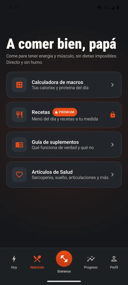 Hub de Nutrición de MODO PADRE